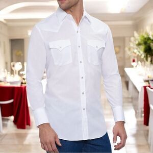 Ely Cattleman Men’s Snap Button Shirt Size Large